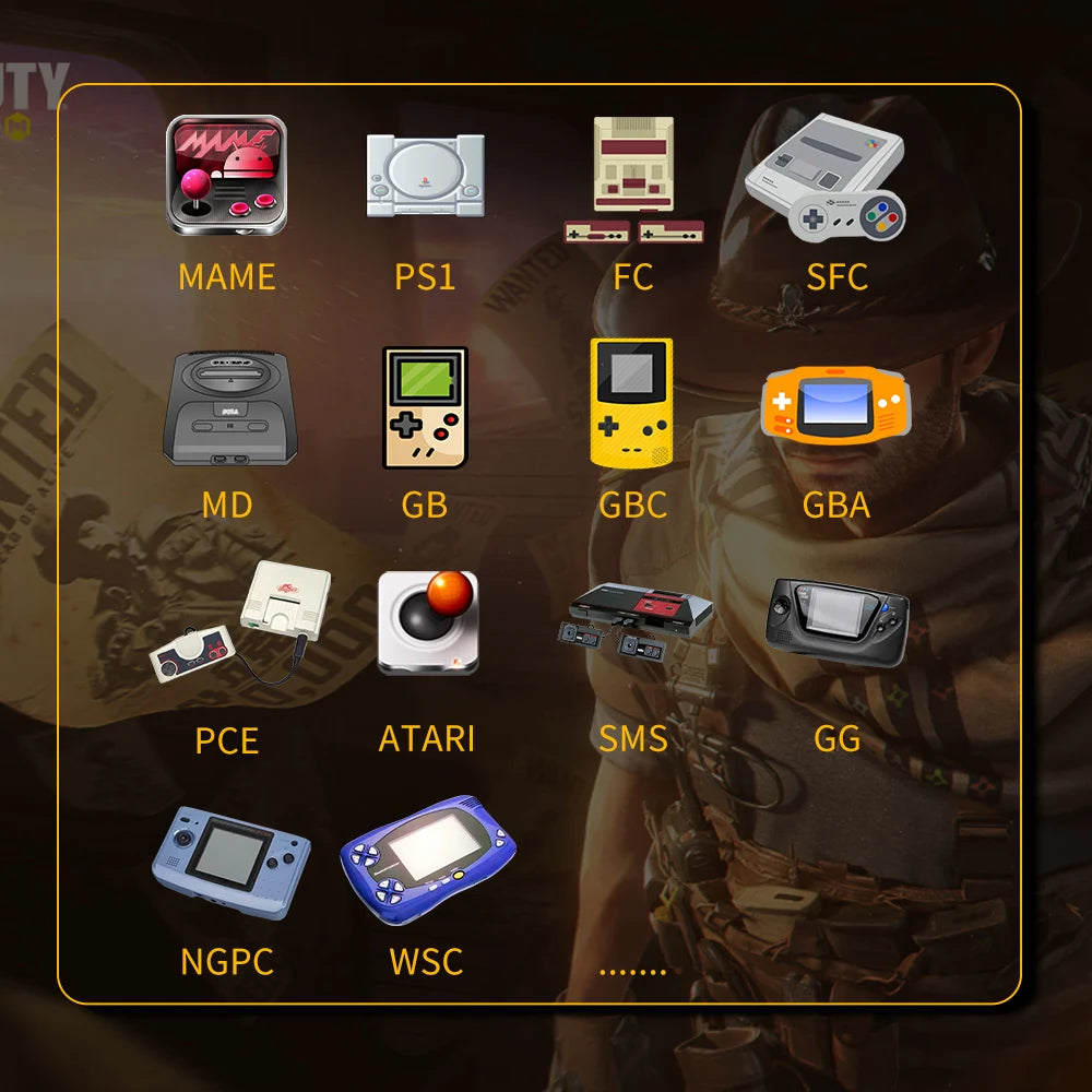 Mini reproductor de juegos portátil SF3000, pantalla IPS de 4,5 pulgadas, consola de videojuegos Retro, más de 20000 juegos integrados para PS1/GBA/SFC