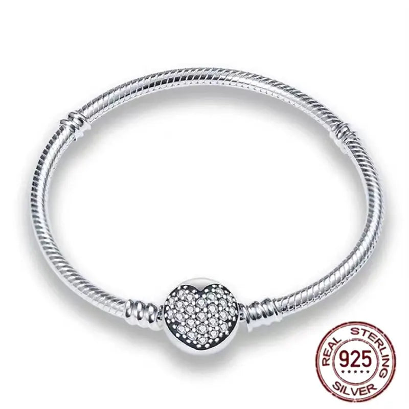 Pulsera de hueso de serpiente de Spider Man de plata de ley 100% S925, adecuada para pulsera Pandora, regalo de joyería de moda para mujer bi