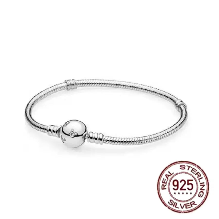 Pulsera de hueso de serpiente de Spider Man de plata de ley 100% S925, adecuada para pulsera Pandora, regalo de joyería de moda para mujer bi