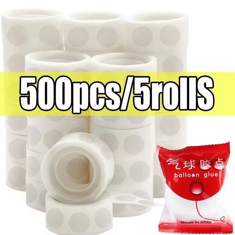 Cinta adhesiva transparente de doble cara, pegamento para globos, adhesivo de puntos, globos para fiesta de boda y cumpleaños, pegatina de pegamento, soporte para fotos, arco