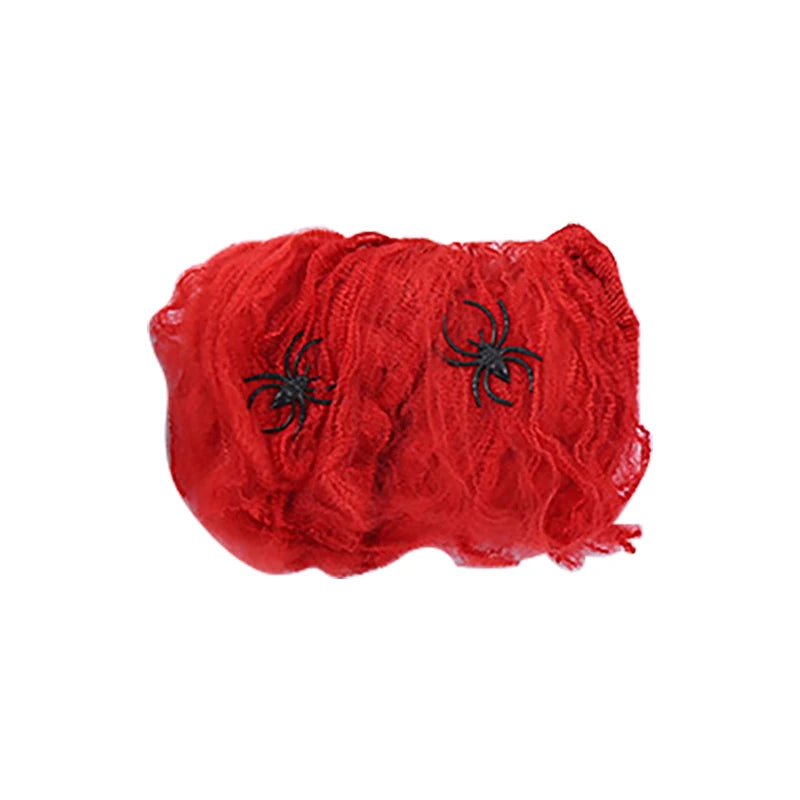 Decoración de Halloween, accesorios de fiesta, decoraciones para eventos, grito, fiesta, telaraña, accesorios negros para exteriores, araña de Casa Encantada