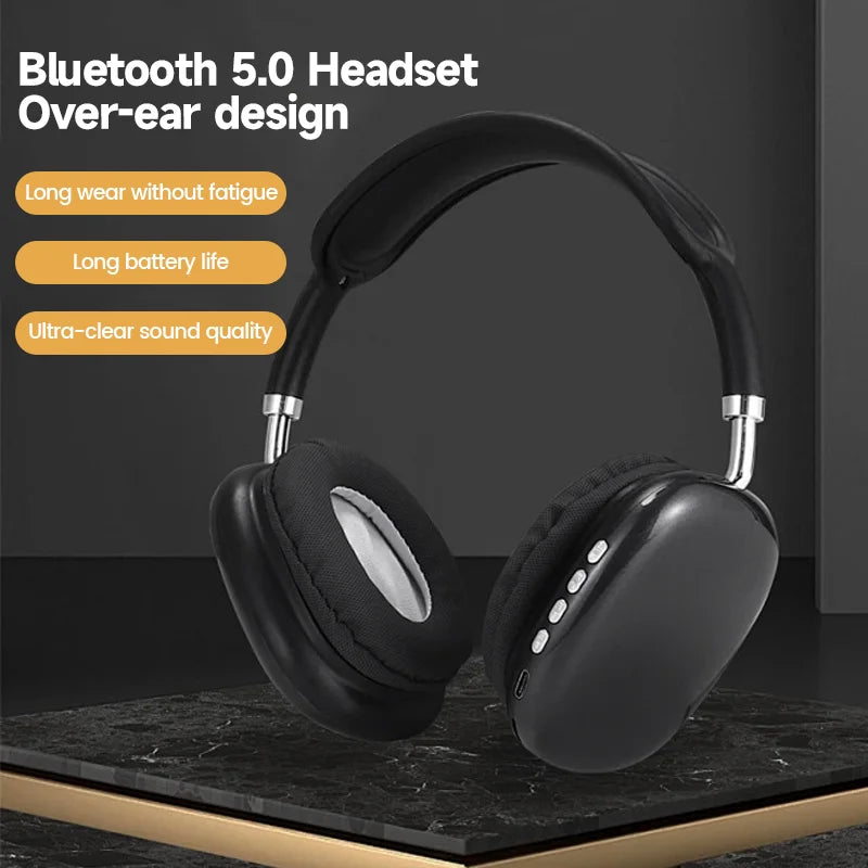 Auriculares inalámbricos Bluetooth P9 para deportes al aire libre, auriculares inalámbricos para juegos con micrófono, auriculares con cancelación de ruido, auriculares Bluetooth