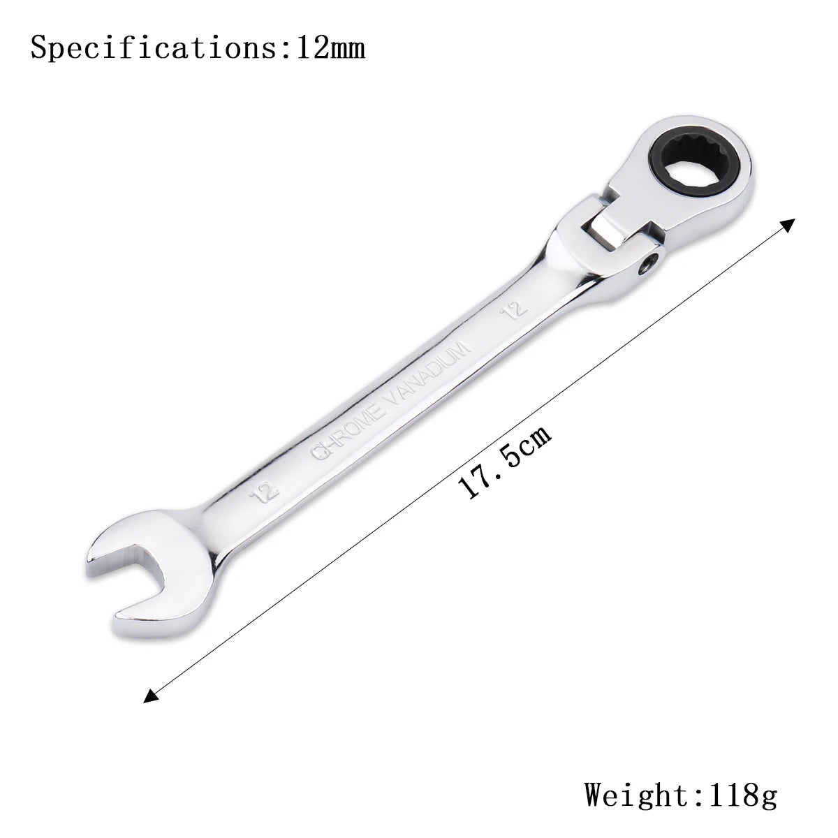 Llave de trinquete de llaves, juego de llaves, herramienta manual, trinquete de 72 dientes, cabezal Flexible, acabado de espejo, 6mm-27mm, reparación de automóviles y hogares, 1 Uds.