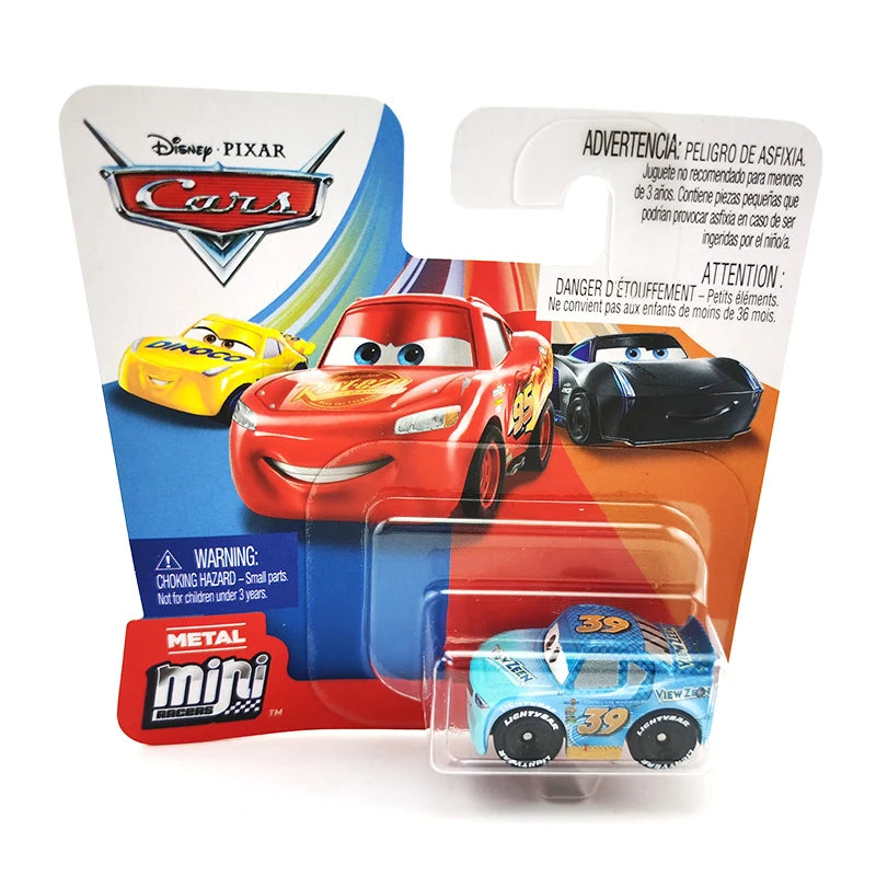 Mini coches originales de Disney Pixar, modelo de coche de juguete de Metal fundido a presión, relámpago McQueen Jackson Storm Curz, vehículos de juego, regalos para niños