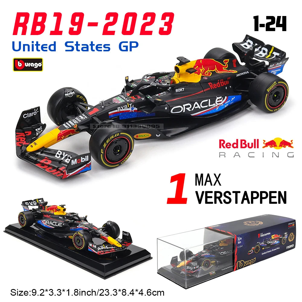 Bburago 1:24 # 16 Leclerc 2023 F1 Scuderia Ferrari sf23 # 55 Sainz Modelo de coche de aleación Modelo de fundición a presión de Fórmula Uno
