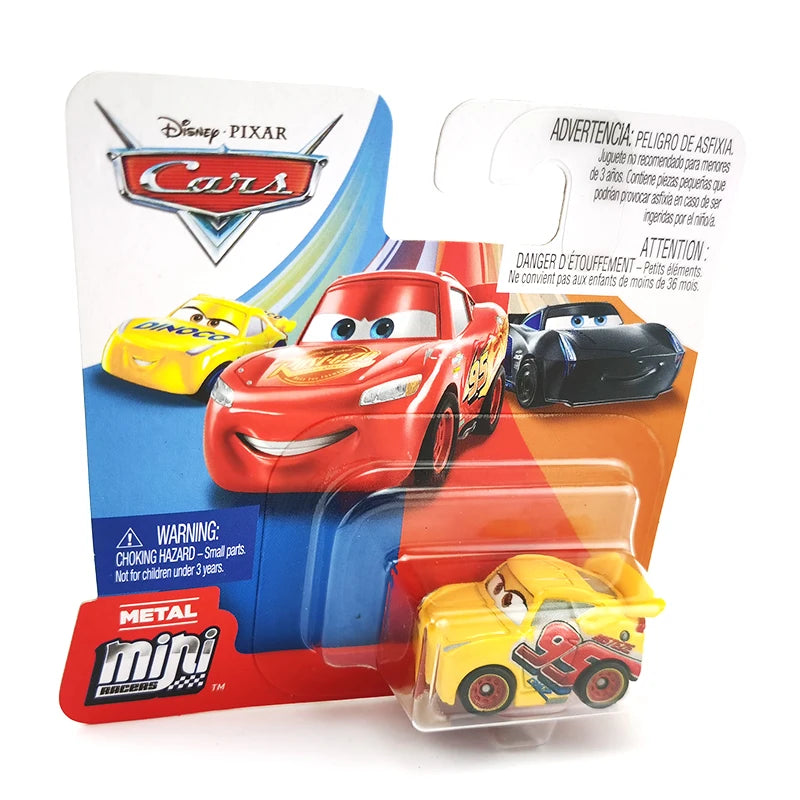 Mini coches originales de Disney Pixar, modelo de coche de juguete de Metal fundido a presión, relámpago McQueen Jackson Storm Curz, vehículos de juego, regalos para niños