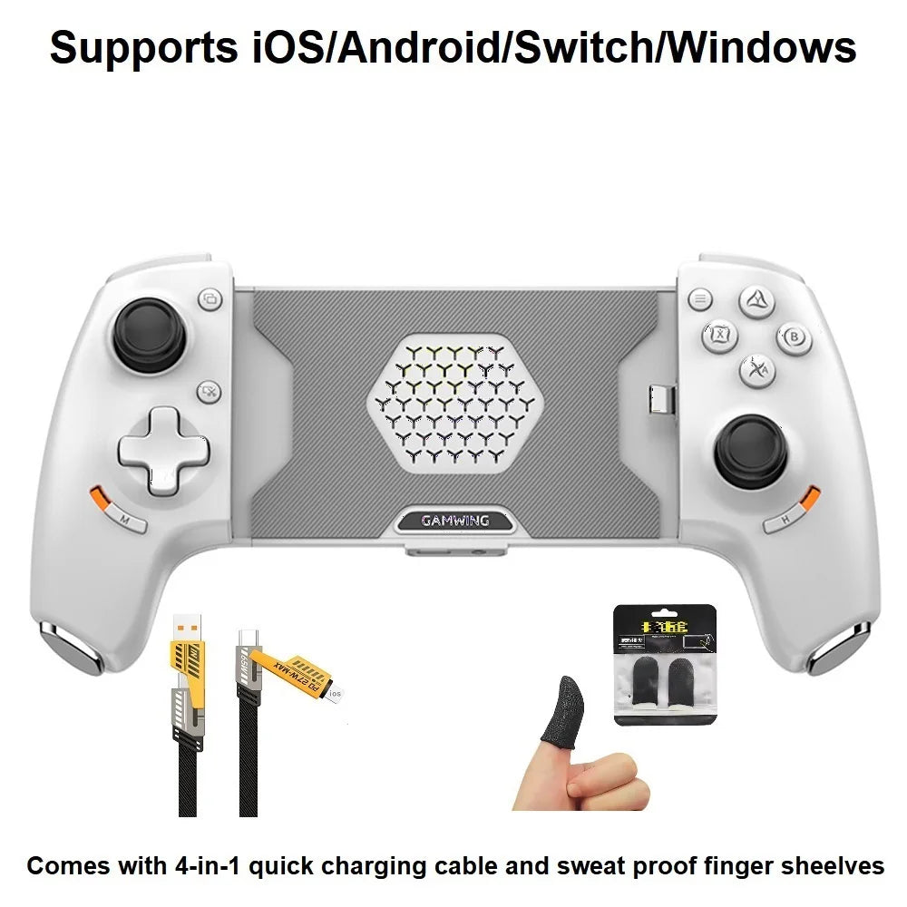 Gamwing AB01 AB02 AoBing Max Max+ Controlador de juego para teléfono móvil Pad de juego Joystick tipo C con cable y BT Compatible con Android, iOS