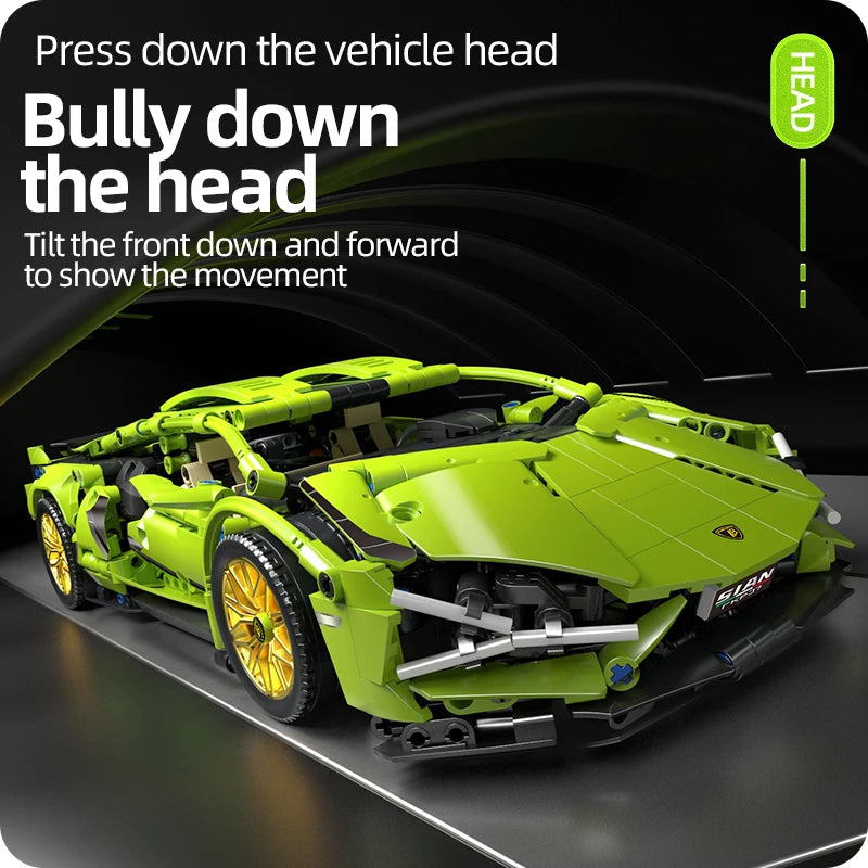 ToylinX bloques de construcción técnicos coche de carreras deporte vehículo de velocidad modelo ciudad mecánica Super ladrillos rompecabezas juguetes regalo para adultos