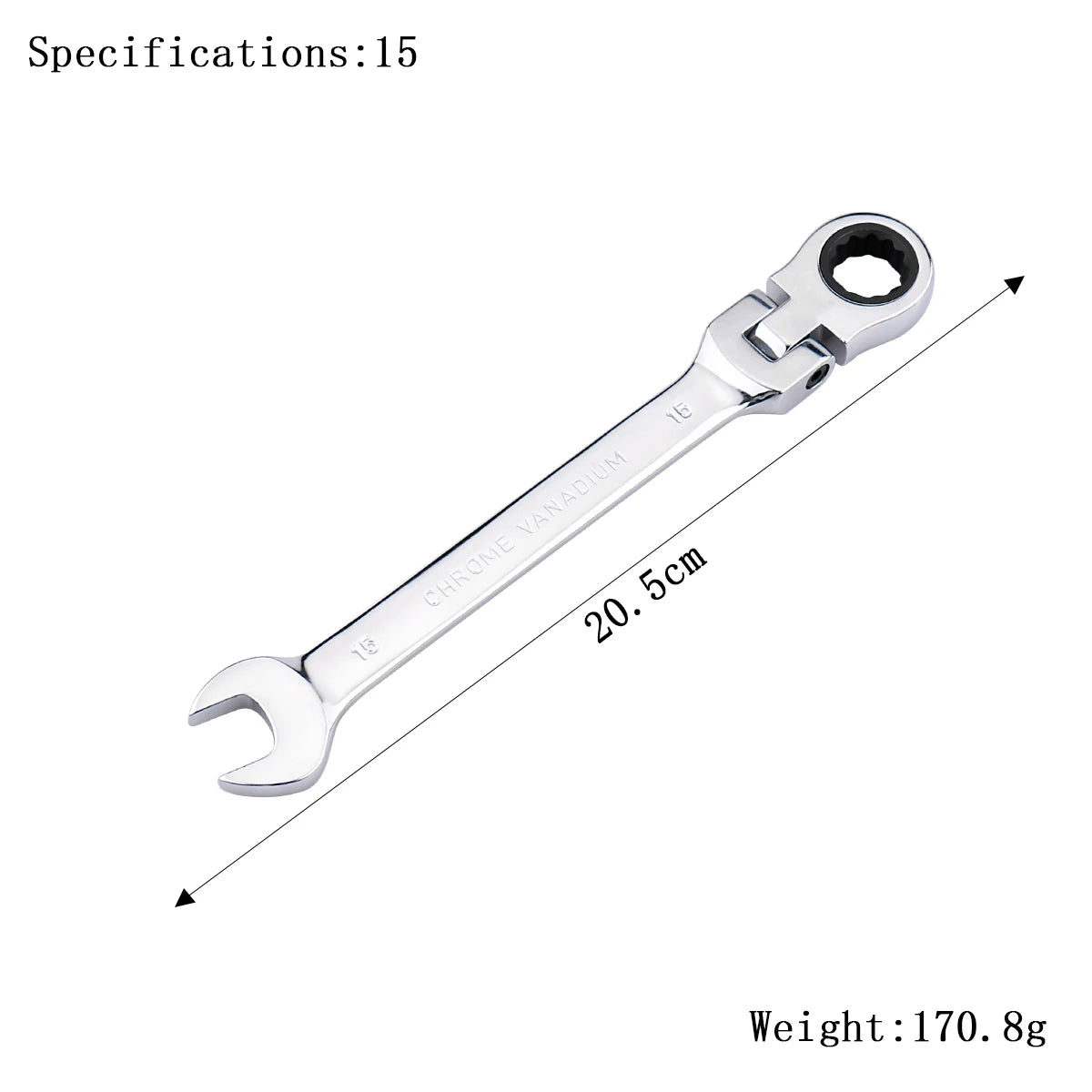 Llave de trinquete de llaves, juego de llaves, herramienta manual, trinquete de 72 dientes, cabezal Flexible, acabado de espejo, 6mm-27mm, reparación de automóviles y hogares, 1 Uds.