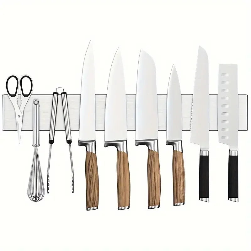 Tira magnética profesional de acero inoxidable, soporte magnético para cuchillos, estante para cuchillos de cocina, barra 30 40 50 cm, accesorios de cocina