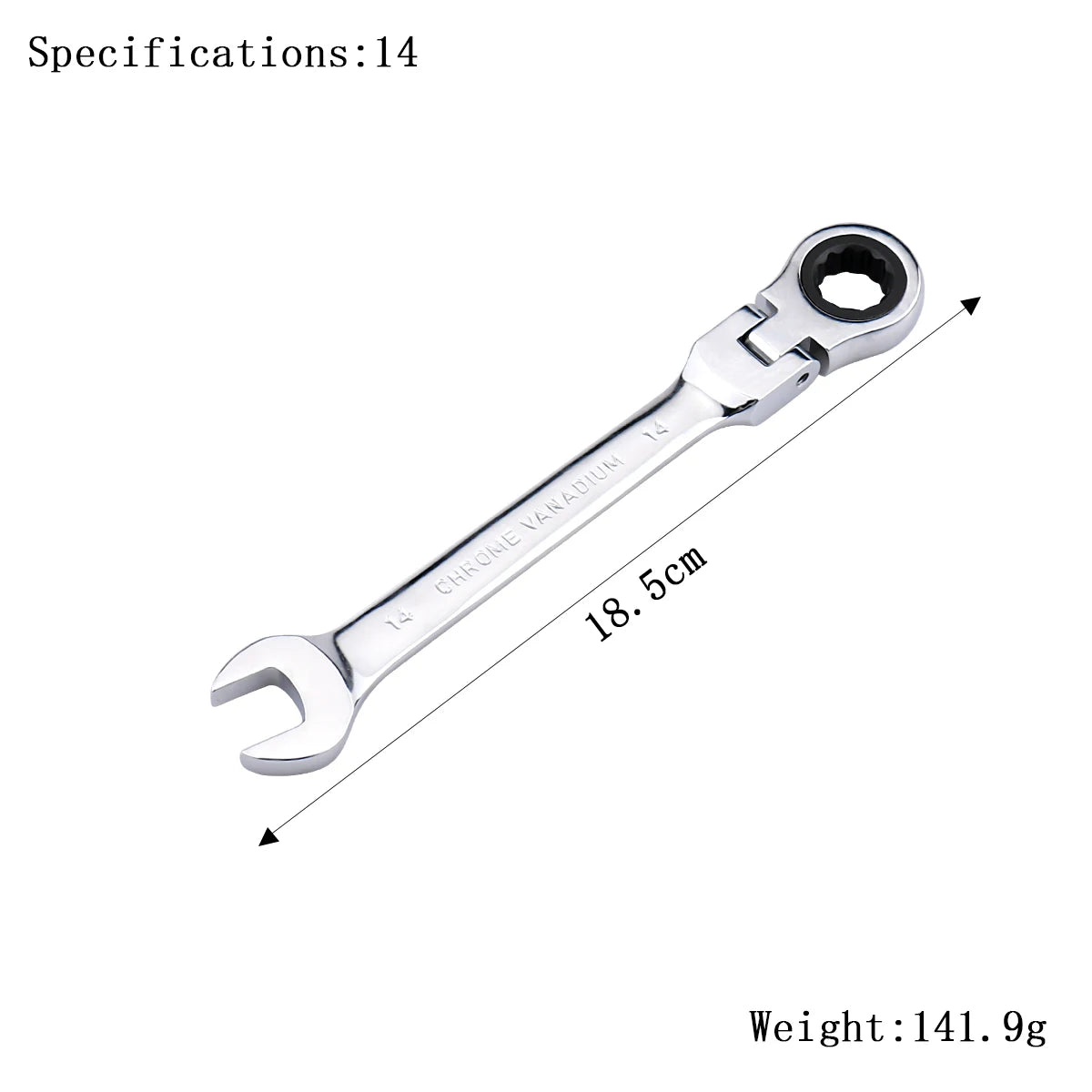 Llave de trinquete de llaves, juego de llaves, herramienta manual, trinquete de 72 dientes, cabezal Flexible, acabado de espejo, 6mm-27mm, reparación de automóviles y hogares, 1 Uds.
