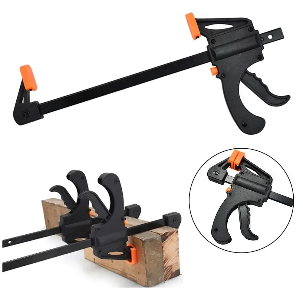 Abrazadera rápida para carpintería de 4 pulgadas, herramienta de abrazadera F, tablero de madera, juego de herramientas de carpintería fija, juegos de mano