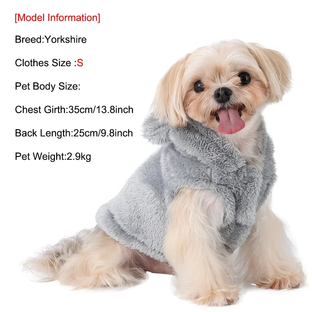 Sudadera con capucha cálida de invierno para gatos, trajes bonitos y acogedores para mascotas, ropa para mascotas con Orejas de conejo para perros pequeños y medianos, abrigo suave Sphynx para cachorros y gatitos