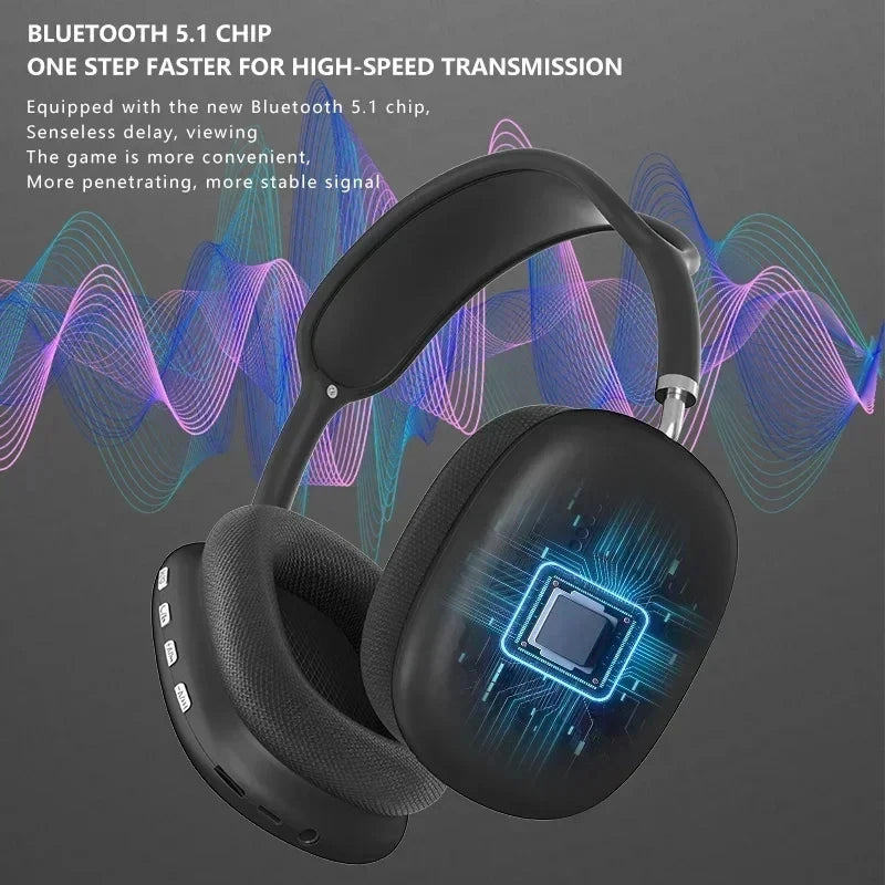 Auriculares inalámbricos Bluetooth P9 para deportes al aire libre, auriculares inalámbricos para juegos con micrófono, auriculares con cancelación de ruido, auriculares Bluetooth