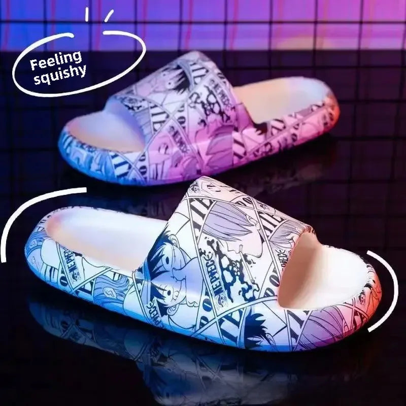 Zapatillas elegantes para hombre, para interior del hogar, antideslizantes, con parte inferior gruesa, cómodas zapatillas con parte inferior de PVC para mujer