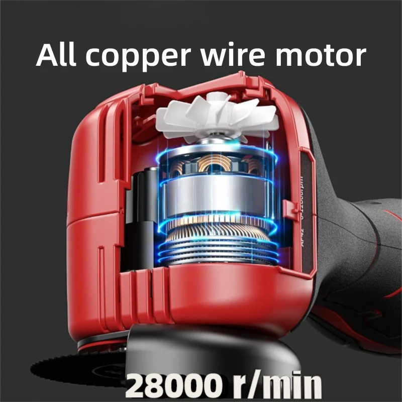 Amoladora angular de 28000RPM y 16,8 V, herramienta de molienda recargable, máquina pulidora inalámbrica, amoladora de corte de diamante, herramienta eléctrica