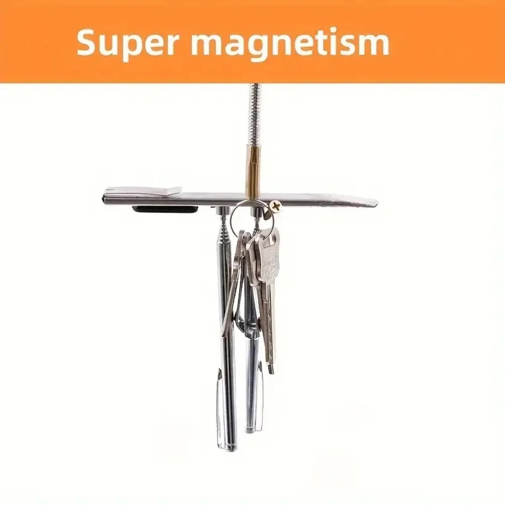 Herramienta de recogida magnética flexible con fuerte varilla de succión: plegable para reparación de automóviles/drenaje del fregadero y uso multiusos