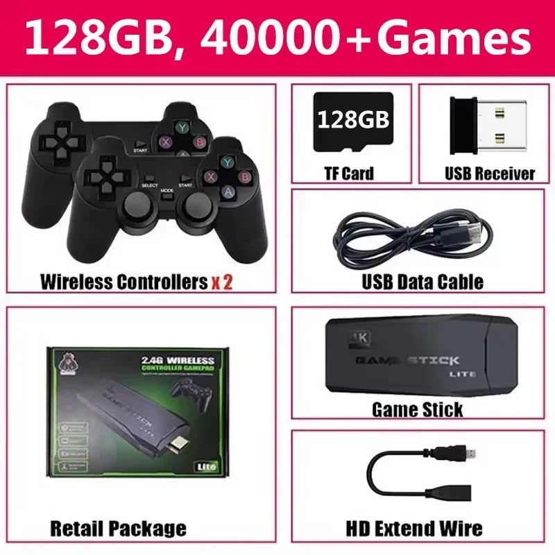 Consolas de videojuegos M8, 2,4G doble de mando inalámbrico, 20000 juegos, TV, Stick 4KFor PS1/FC/GBA, reproductor de juegos portátil Retro