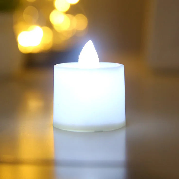 Vela LED con batería, vela de té sin llama, lámpara de vela falsa, boda, fiesta de cumpleaños, decoración del hogar, candelabro