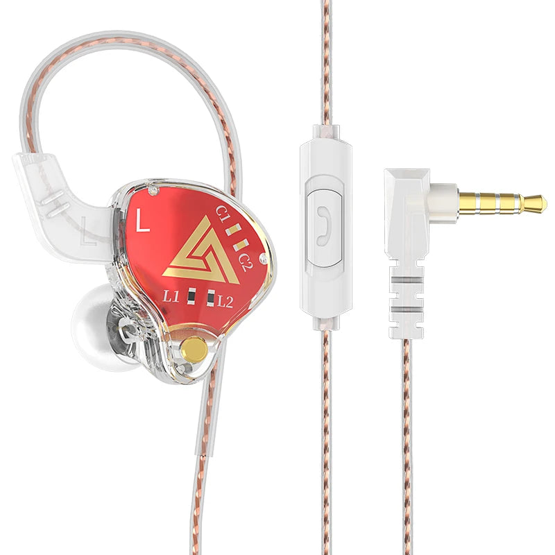 Auriculares con cable QKZ AK6 de cobre HiFi, auriculares estéreo para carreras y deportes, auriculares con micrófono 3,5mm
