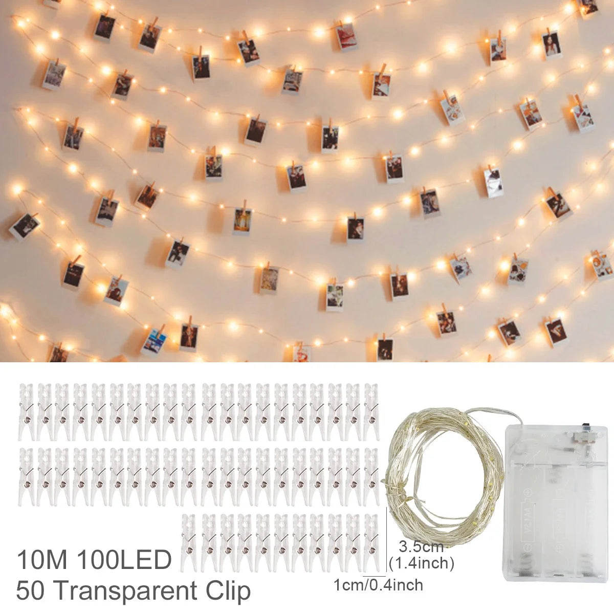 Clip de foto, pancarta de luz, decoración de boda, decoración de fiesta de cumpleaños, pancarta para Baby Shower para niños y niñas, decoración navideña 2023