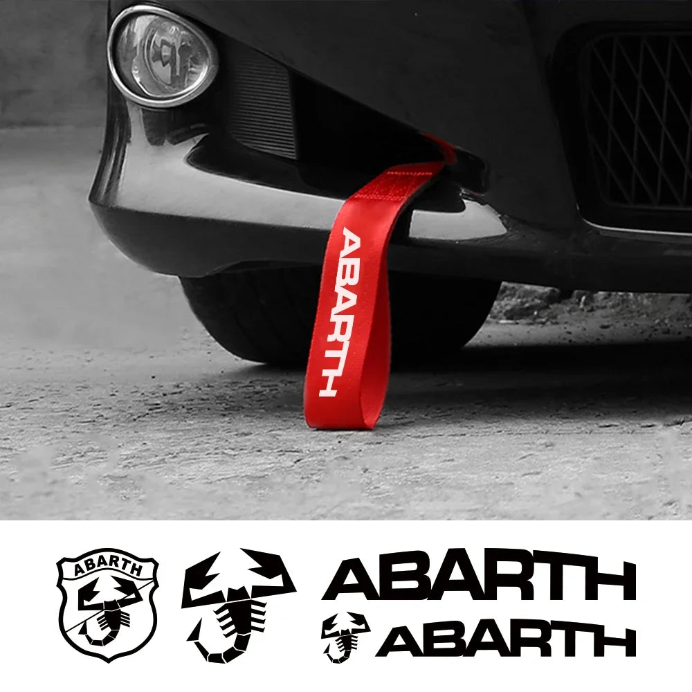 Cuerdas decorativas de nailon para remolque de parachoques de coche, accesorios para Fiat 500 Abarth Panda Tipo Egea Doblo 124 Spider Stilo
