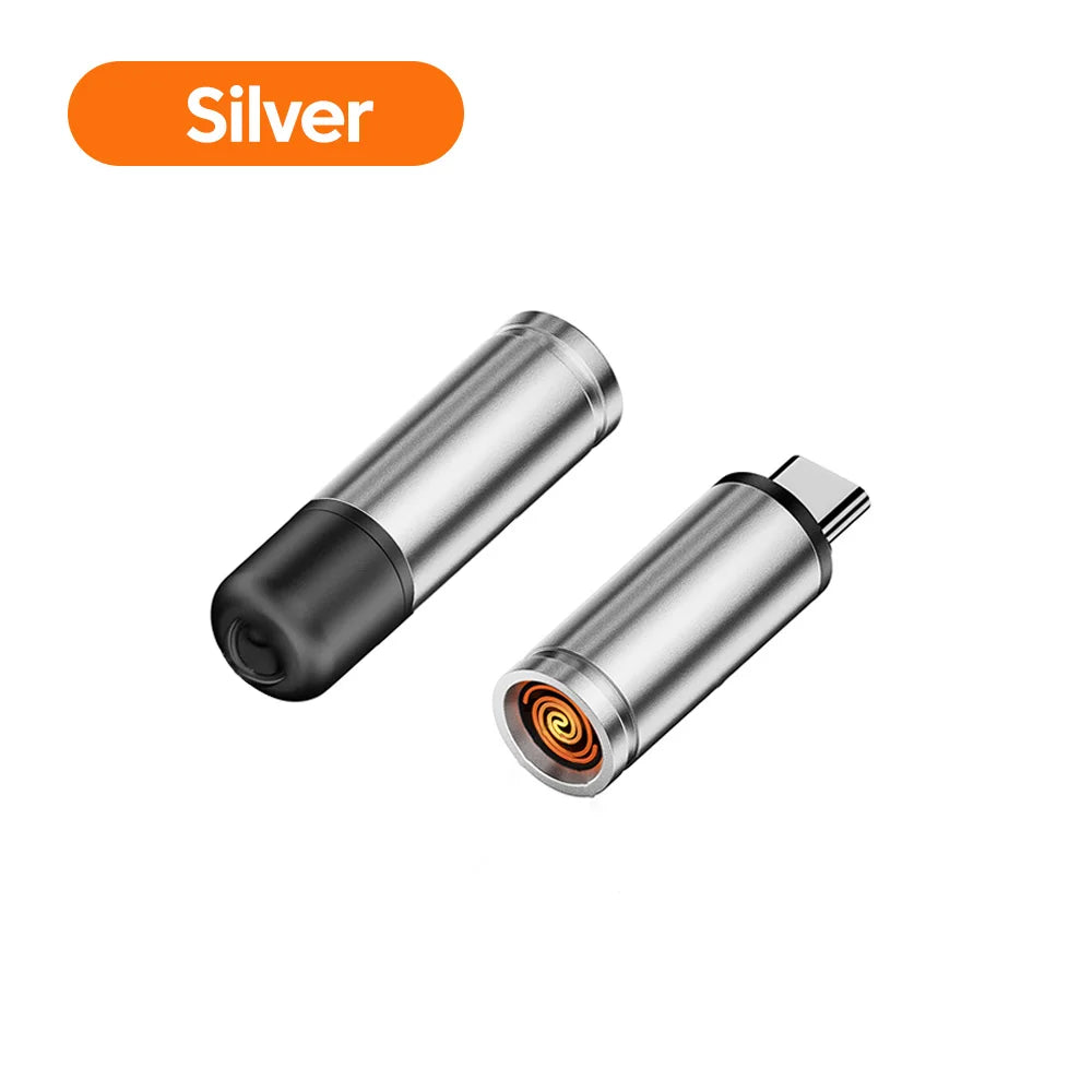 Encendedor de cigarrillos portátil tipo C para teléfono, encendedor de cigarrillos de aire soplado, encendedor de cigarrillos de seguridad Universal sin Gas, USB-C