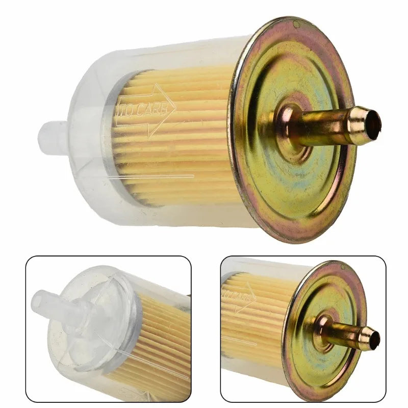 Filtro de combustible universal para gasolina diésel, filtro de combustible para herramientas de jardín RV, camión, coche, motocicleta, scooter, reemplazo duradero
