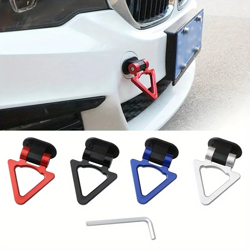 Gancho de remolque triangular para coche, gancho de remolque automático con personalidad, 1 ud.