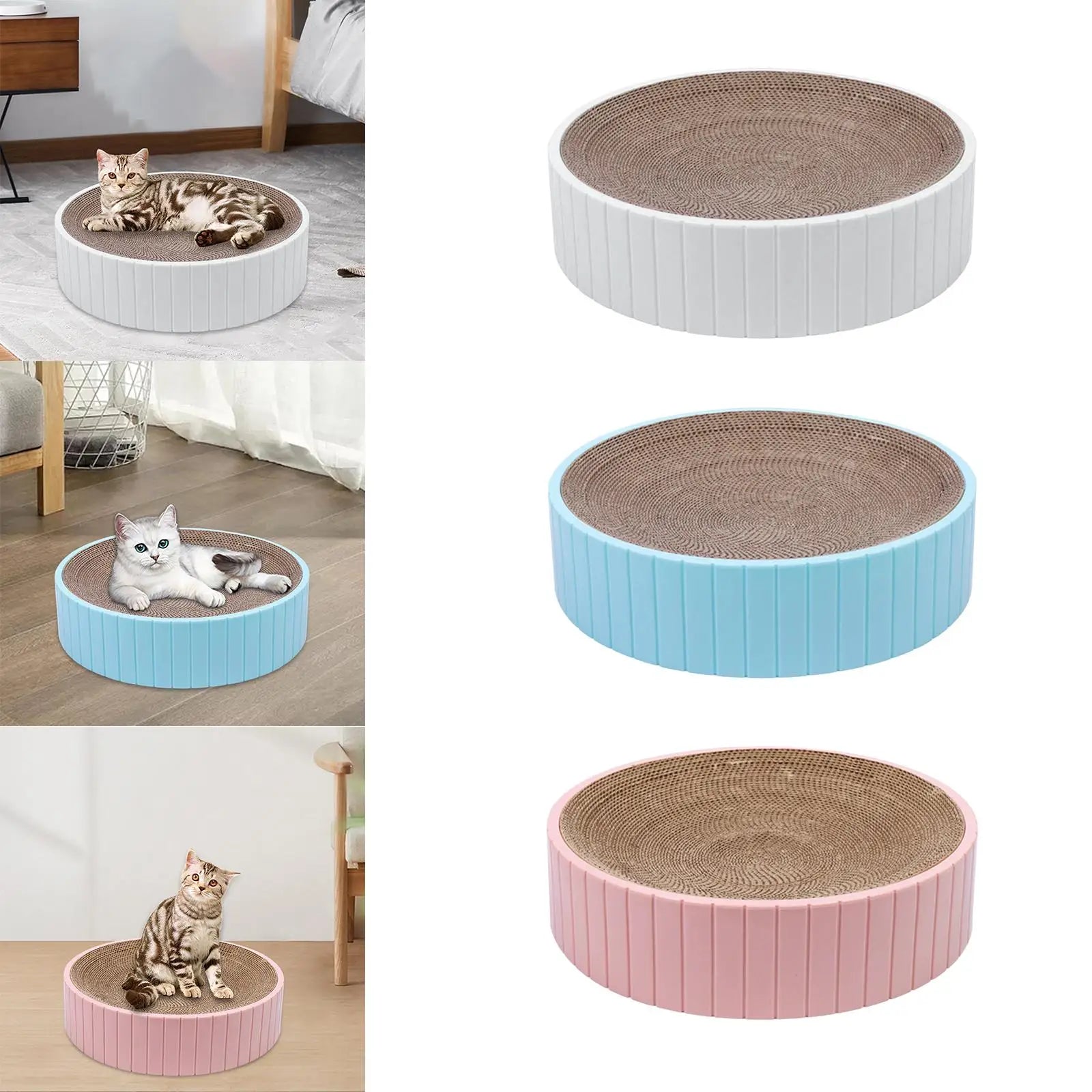 Cama rascador redonda para gatos, sofá de 12,20 pulgadas x 12,20 pulgadas x 2,36 pulgadas para suministros para mascotas