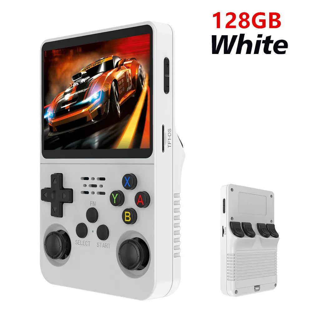 Consola de videojuegos portátil Retro R36S, pantalla IPS de 3,5 pulgadas, 128GB, reproductor de bolsillo portátil precargado con sistema Linux
