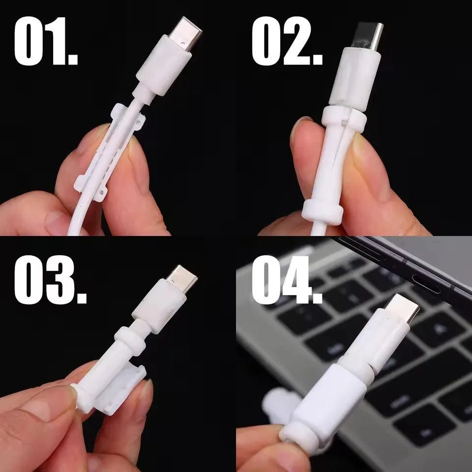 Protector de Cable de cargador Universal para IPhone IOS/Tipo C/Micro USB/Android, funda protectora de Cable antirotura