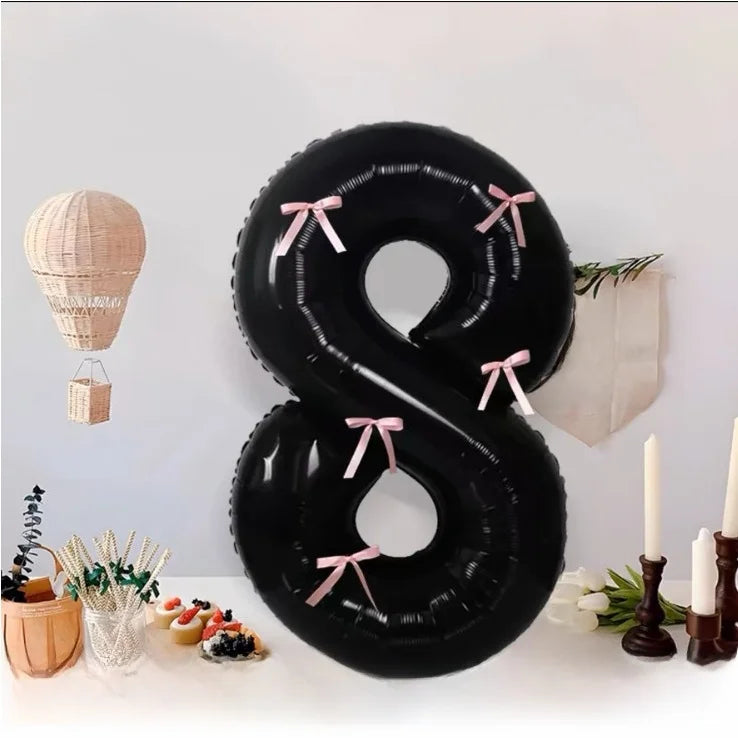 Globo de aluo con forma de corazón rosa, hueco, para fiesta de cumpleaños, marco de utilería para fotos, globo con nudo d...