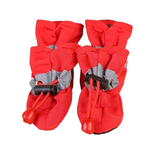 Zapatos Impermeables para Perros, Antideslizantes, para Lluvia, Juego de 4 Piezas, Pantuflas Cálidas para Gatos, Mantienen la...