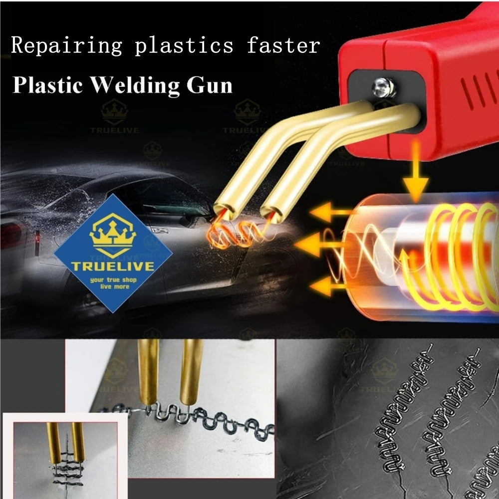 3000/1200/200 Uds grapadora caliente máquina de soldadura de plástico Kit de reparación de parachoques de coche reparaciones de plástico PVC grapadora caliente grapas pistola de soldar