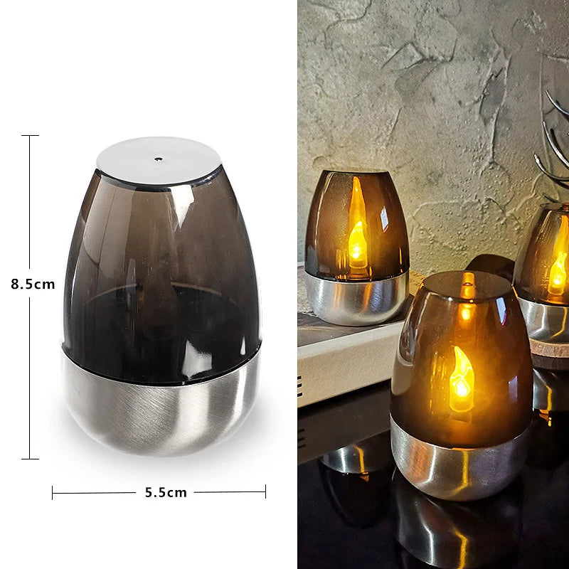 Velas solares LED, luz nocturna recargable sin llama para decoración de jardín, fiesta de boda, lámpara de velas solares impermeables para exteriores