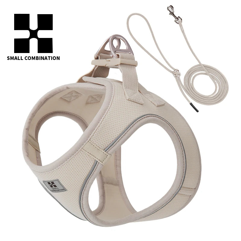 Juego de correas y arnés para perros pequeños y medianos, arnés reflectante ajustable para cachorros y gatos, chaleco para mascotas, Chihuahua, Yorkies, caminar al aire libre