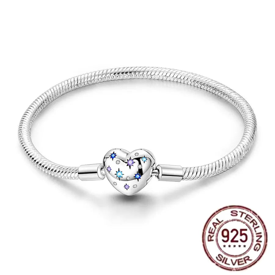 Pulsera de hueso de serpiente de Spider Man de plata de ley 100% S925, adecuada para pulsera Pandora, regalo de joyería de moda para mujer bi