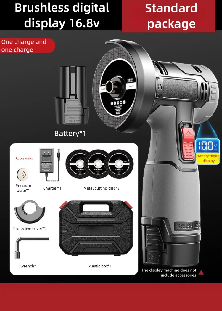 Amoladora angular de 28000RPM y 16,8 V, herramienta de molienda recargable, máquina pulidora inalámbrica, amoladora de corte de diamante, herramienta eléctrica