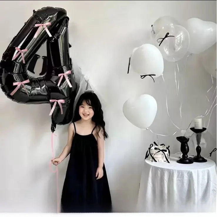 Globo de aluo con forma de corazón rosa, hueco, para fiesta de cumpleaños, marco de utilería para fotos, globo con nudo d...
