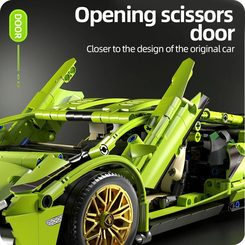ToylinX bloques de construcción técnicos coche de carreras deporte vehículo de velocidad modelo ciudad mecánica Super ladrillos rompecabezas juguetes regalo para adultos