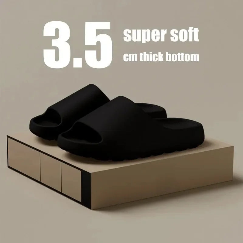 Zapatillas de hombre EVA, suela suave y gruesa, zapatillas de moda de verano y sandalias de playa Yeezys Slides para mujer