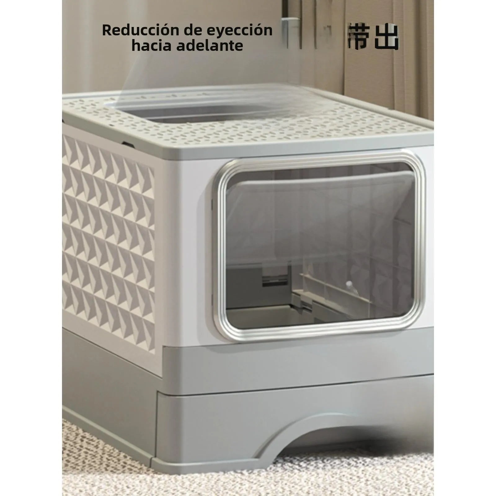 Caja de Arena igente para Gatos Tamaño XL, Cletamente Cerrada, Antiolor, Fácil de Limpiar, Bandeja de Arena para Gati...