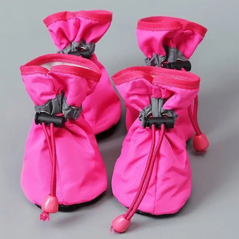 Zapatos Impermeables para Perros, Antideslizantes, para Lluvia, Juego de 4 Piezas, Pantuflas Cálidas para Gatos, Mantienen la...