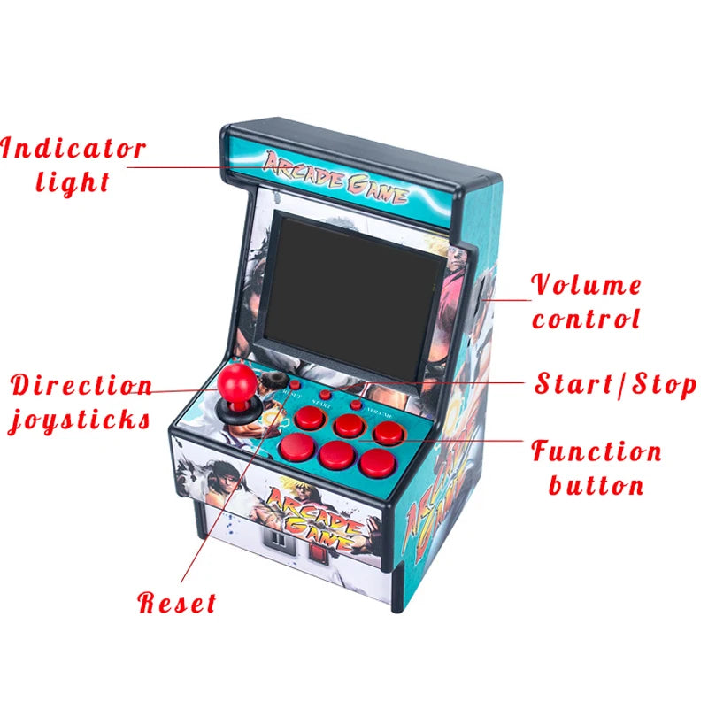 Mini consola de juegos portátil Arcade, pantalla de 2,8 pulgadas integrada en 156 juegos Retro, consola de videojuegos portátil de 16 bits para salida AV Sega