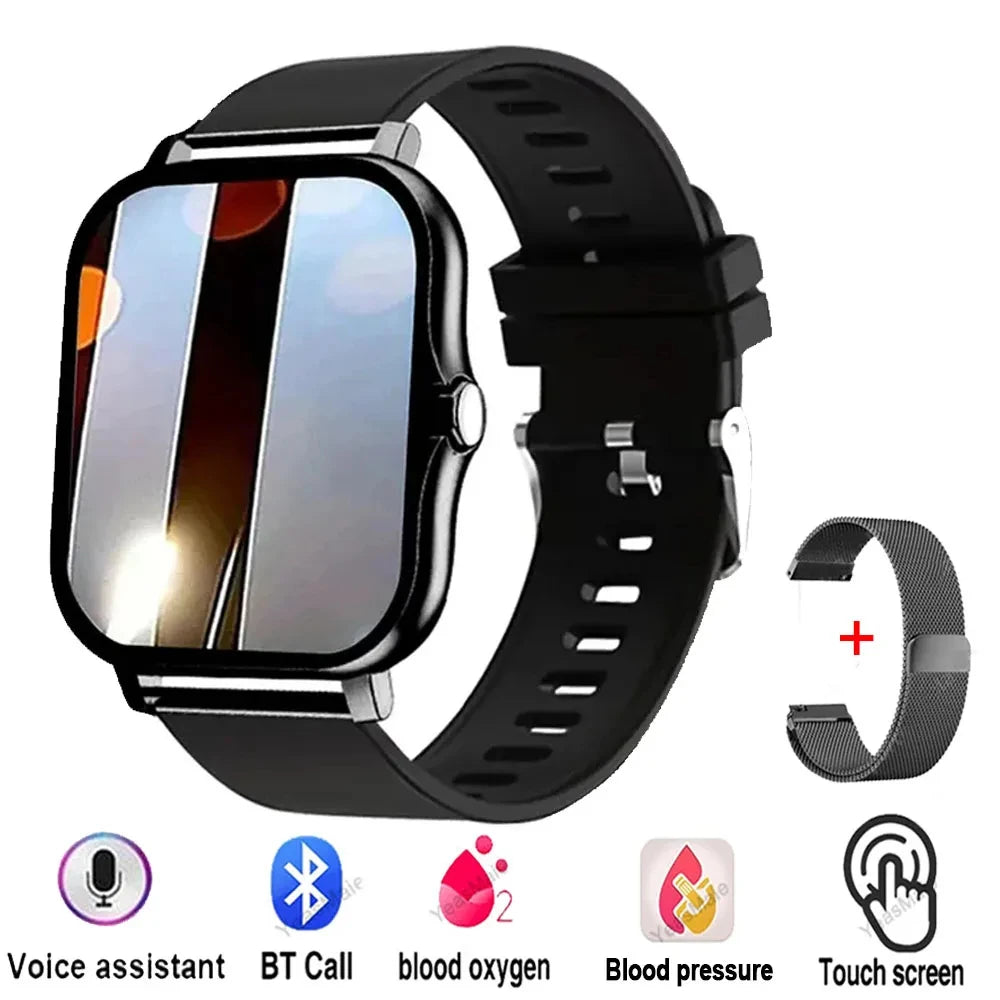Reloj inteligente para deportes al aire libre, llamada inalámbrica, recordatorio de información, cambio de papel tapiz, reloj inteligente resistente al agua para hombres y mujeres 2025