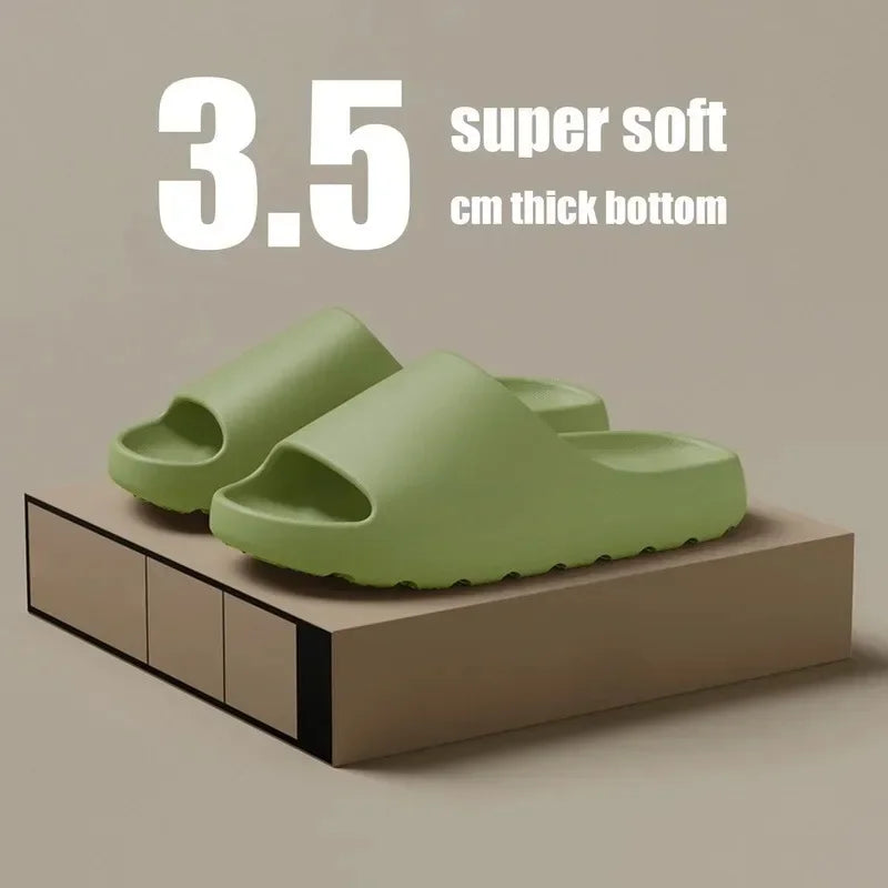 Zapatillas de hombre EVA, suela suave y gruesa, zapatillas de moda de verano y sandalias de playa Yeezys Slides para mujer