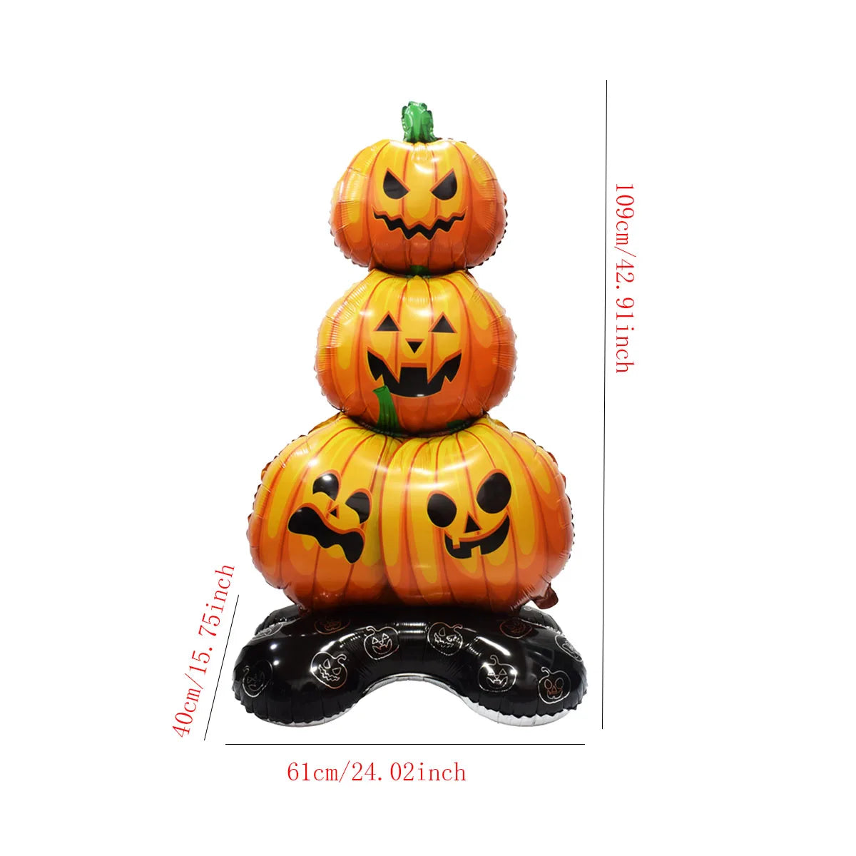 Juego de globos de papel de aluminio con soporte gigante, globo de calabaza, fantasma, bruja, árbol fantasma, decoraciones para fiesta de Halloween, 1 Juego