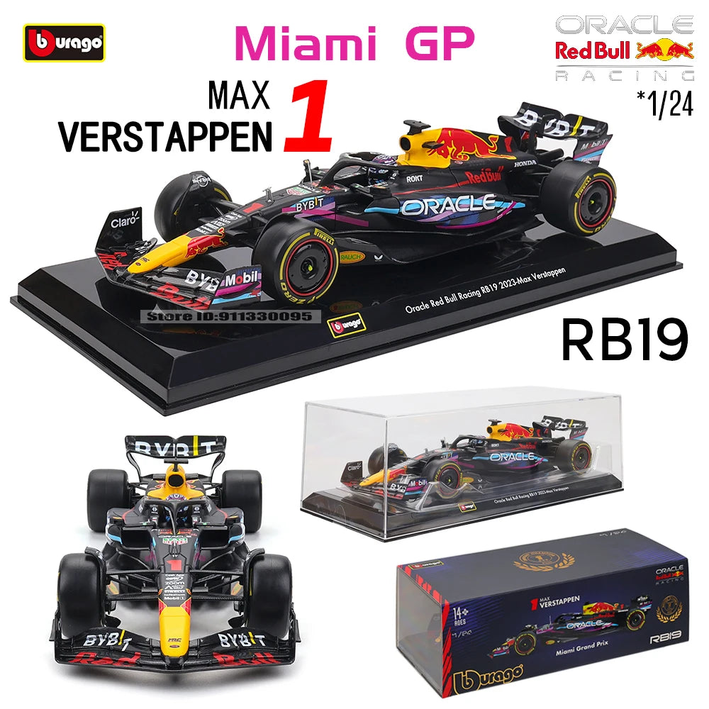 Bburago 1:24 # 16 Leclerc 2023 F1 Scuderia Ferrari sf23 # 55 Sainz Modelo de coche de aleación Modelo de fundición a presión de Fórmula Uno