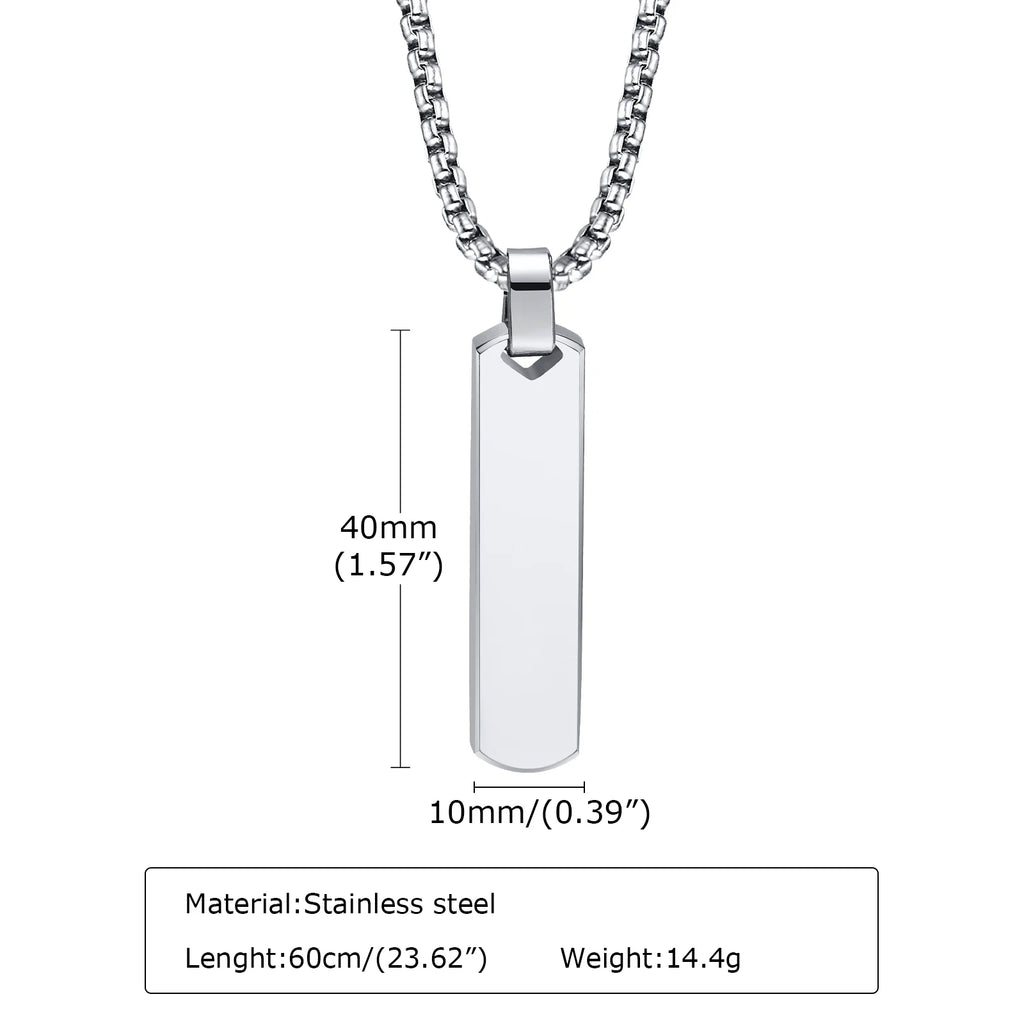 Collares apilados de barra Vertical para hombres y niños, Collar de cadena de cuerda trenzada de cadena cubana de acero inoxidable, regalos de conjuntos de joyería elegantes